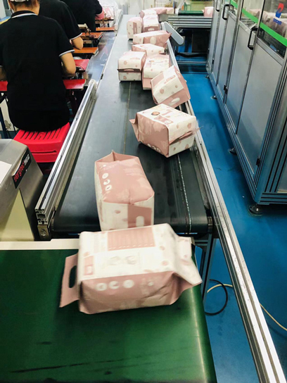 Our own factory is producing baby diapers.