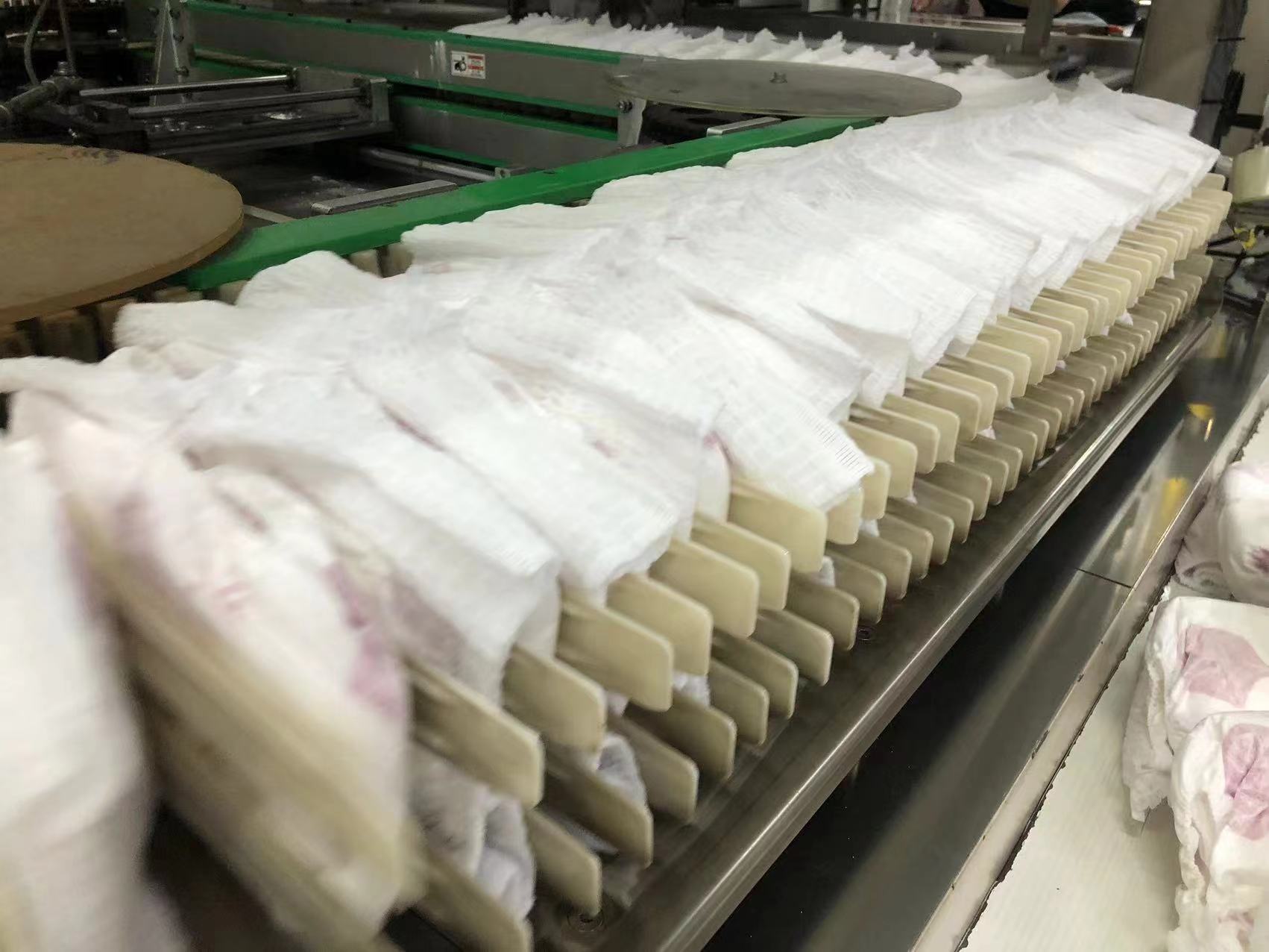 Production of baby diapers