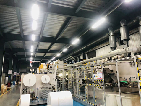 The workshop is producing diapers